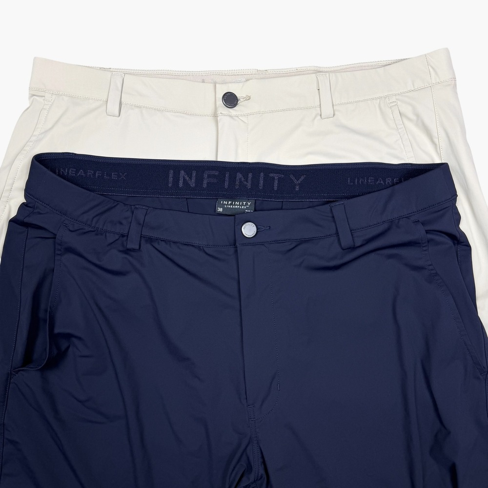 Infinity Linearflex Mens Performance Golf Shorts Black Khaki Tan Size 38 2 Lot